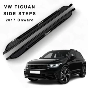 RUNNING BOARDS SIDE STEPS PAIR WITH KIT FOR VOLKSWAGEN VW TIGUAN 2017 - 2023 UK - Picture 1 of 11