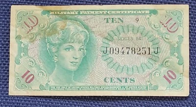 Series 10 cents US Military Payment Certificate ** PAPER CURRENCY Series 641 - Image 1 of 4