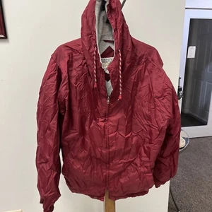 Eagles Ridge Outfitters Nylon Hooded Lined Winter Burgundy Men's Jacket Size L - Picture 1 of 7