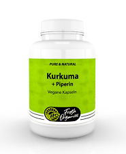 Curcuma + Bioperine® Kapseln - Hochdosiert & Vegetarisch -  Kurkuma + Pfeffer