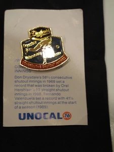 Unocal 76 Los Angeles Dodgers Pin Don Drysdale Consecutive Scoreless Innings(#3) - Picture 1 of 2