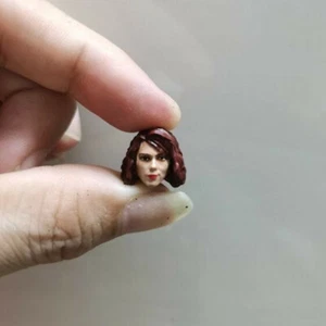 Painted 1/18 Scale Black Widow Natasha Romanoff Head Sculpt Fit 3.75" Figure - Picture 1 of 3