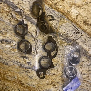 Collection (5) Vintage And German Safety Goggles Aviation Motorcycle  Steampunk - Foto 1 di 7