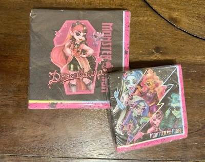 Monster High Party Napkin Lot – Luncheon & Beverage – NIP - Image 1 of 4