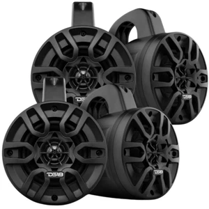 4x 4" Marine Speaker Pods - MP4TP/BK 50W Rms 4-ohm 2-Way Tower Coaxials - Picture 1 of 9