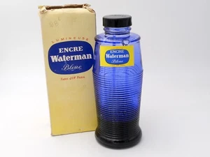 ANCIEN FLACON BOUTEILLE D'ENCRE JIF PARIS WATERMAN ENCRE BLEUE - Bild 1 von 8