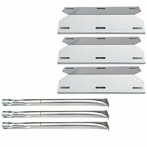Replacement for Charmglow Home Depot 3 BurneR Gas Grill Burners & Heat Plates