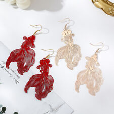 Fashion Koi Earrings Pendant Hollow Goldfish Drop Earring for Women Gift Jewe JO