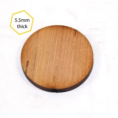 Laser cut 45mm Circle shapes 5mm Plywood Round embellishments craft wood blanks - Image 1 of 4