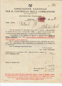 Carta Intestata Torino Associazione Nazionale Controllo Combustione 1930 QX769 - Imagen 1 de 1