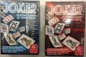 CARTAMUNDI JOKER Playing Cards, Jr Giant Index, BLUE - Picture 1 of 1