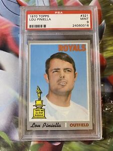1970 Topps #321 Lou Piniella All-Star Rookie Cup Card Royals PSA 9 MINT