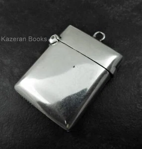 Antik viktorianisch 1900 massiv Sterlingsilber Vesta Streichholzsafe Etui Britton Gould - Bild 1 von 12