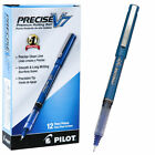 Pilot Precise V7 35349 0.7mm Fine Blue Liquid Ink Rolling Ball Pen, Box of 12
