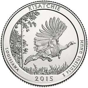 2015 D Kisatchie Louisiana America the Beautiful BU Quarter from US Mint Roll - Picture 1 of 1