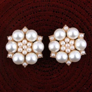 20PCS 27MM Glass Plated Rhinestone Buttons For Wedding Invitation Button - Picture 1 of 4