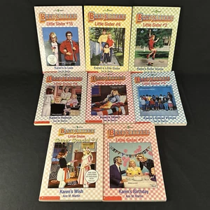 Vtg Baby Sitters Club Little Sister Books #2,5,6,7,8,12,15 + Super Special #1 - Foto 1 di 3