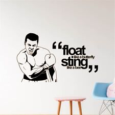Ali Boxing Art Sticker Float Like  Butterfly Sting Like a Bee Wall Stickers Home