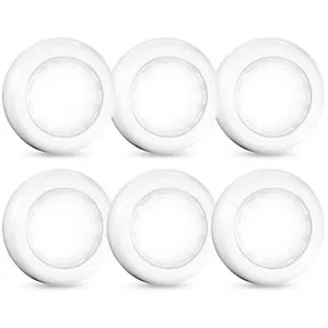 Tap Light Push Lights 6 Pack Small Wireless Touch Light Led Puck Lights Portable - Picture 1 of 8