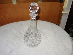 Vintage Crystal Decanter With Stopper 13" Tall - Picture 1 of 1