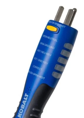 Kobalt 0909981 Voltage & GFCI Outlet Tester CAT III 1000v (Battery Included) - Image 1 of 4