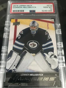 CONNOR HELLEBUYCK YOUNG GUNS RC PSA 10 GEM MINT UPPER DECK +FREE COMBINED S&H - Picture 1 of 1