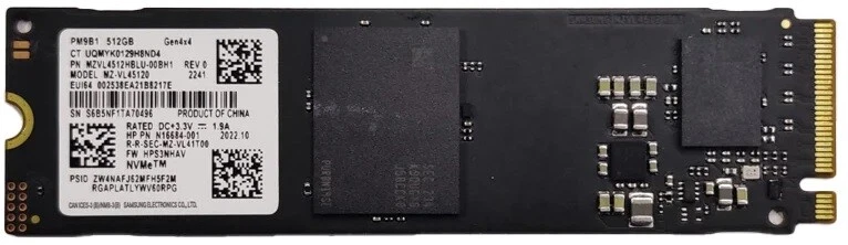 SAMSUNG SOLID STATE DRIVE SSD 512GB M.2 NVMe PM9B1 MZVL4512HBLU-00BH1 OEM BULK - Immagine 1 di 1