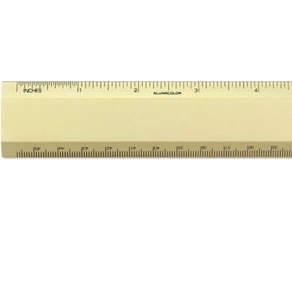 Alumicolor Aluminum Center Finding Straight Edge with Non-Slip, 18IN, Golden - Picture 1 of 4
