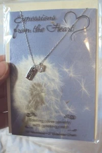 Pequeño Estrás Blanco Mariposa Sueño Colgante Plata 16 18" Collar Tarjeta de Deseo - Imagen 1 de 3