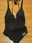 NEXT Black Padded Halter Swimming Costume Swimsuit Size 8 eur 36 brand new tags