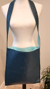 Marc Jacobs Umhängetasche Leder Signature Embossed Reversible Blau NEU - Bild 1 von 11
