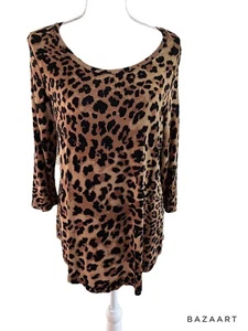 Strickoberteil Damen Größe Small Leopardenmuster, 3/4-Arm JM Collection - Bild 1 von 3