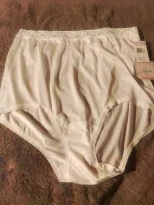 Bragas de abuela Lorraine talla 11 blancas 100 % nailon con encaje para mujer NUEVAS Foto 1 de 3