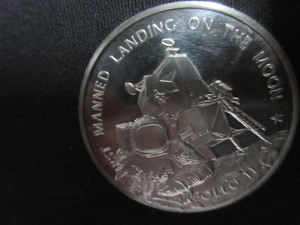 Franklin Mint Apollo 11 Sterling Silber Medaille Mond Weltraum Landung NASA Münze, #34 - Bild 1 von 5