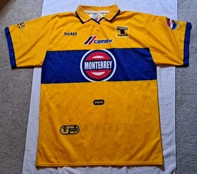 Винтажная футболка футбольная футбольная футболка Y2K 2003/04 Mexico Tigres UANL безымянные производители  - Изображение 1 из 4