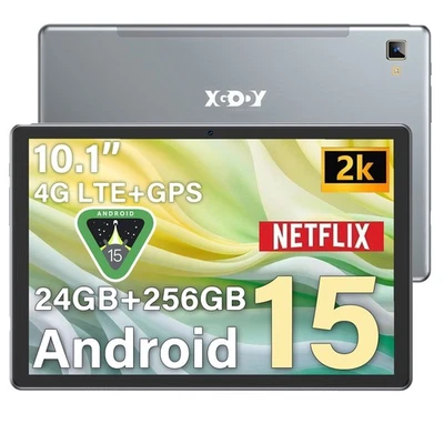 2025 Neuest Tablet Android 15 10.1 Zoll 24GB RAM+256GB ROM 8Core 4G LTE 2SIM GPS - Bild 1 von 4