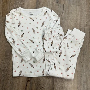 Janie and Jack Girls 4 Pajama Set Long Sleeve Equestrian Horse Countryside - Picture 1 of 7