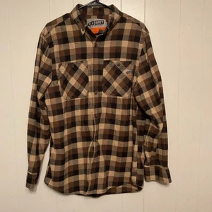 Duluth Trading 40 Grit Shirt Mens  M Multicolor Flannel Plaid Standard Fit Work - Picture 1 of 4