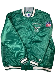 Philadelphia Eagles Retro Style Starter Jacket XXL Kelly Green Bradley Cooper - Picture 1 of 10