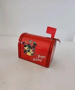 Christmas mail box tin, Red - Picture 1 of 6