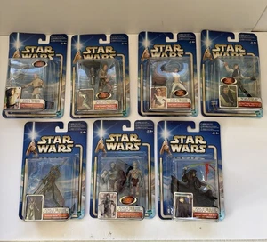Vintage Star Wars Attack of the Clones Lot Of 7 Action Figures Hasbro 2002 New - Bild 1 von 15