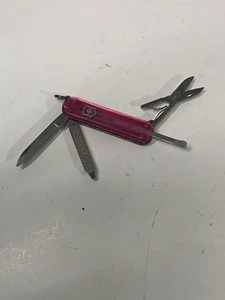 Victorinox CLASSIC SD Small Swiss Army Knife - Transparent - Pink - 58mm - Picture 1 of 3