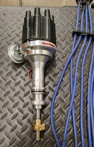 Pertronix Flamethrower II 351c Billet Distributor W/Bronze Gear&Taylor 8mm Wires - Picture 1 of 13