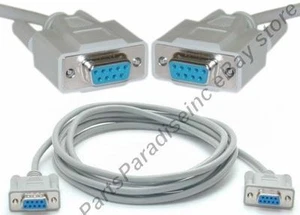 Lot10 10ft DB9 pin Female~F,FF Serial RS232 Straight Through Cable/Cord/Wire - Picture 1 of 1