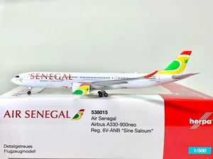 Herpa Wings Air Senegal Airbus A330-900neo "Sine Saloum" 1:500 6V-ANB 538015 - Foto 1 di 1