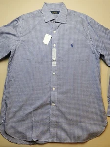 Polo by RALPH LAUREN Herren Größe 16,5 Kern Regent Shirt (BRANDNEU MIT ETIKETT) Flügelkragen Baumwolle - Bild 1 von 18