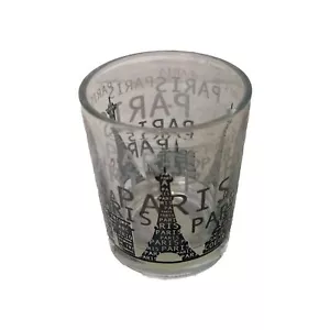 Escopeta París Francia Negro Monumentos Collage Shot Glass Torre Eiffel NotreDame - Imagen 1 de 7