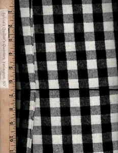 WEST CREEK OFF WHITE BLACK W23909 Flannel  100% Cotton FABRIC priced by the Yard - Picture 1 of 1