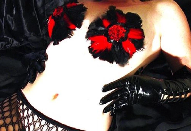 Disfraz de Pasteles Plumas Rojo y Negro EE. UU. ¡Envío Gratis! Foto 1 de 1