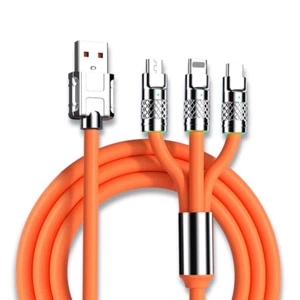 Cable de carga cargador 3 en 1 multi USB para USB-C Micro USB Android iPhone - Imagen 1 de 16